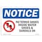 Signmission OSHA Sign, No Tennis Shoes Inside Water With, 14in X 10in Rigid Plastic, 14" W, 10" H, Landscape OS-NS-P-1014-L-14888 - alternate 1